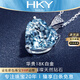 ?？ㄒ?HEEKAIYI項鏈女士海藍(lán)寶石項鏈奢侈首飾七夕情人節(jié)生日禮物送老婆送女友 海藍(lán)寶石項鏈（3.5克拉/18k金鏈）