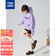 唐獅（TonLion）2024衛衣女寬松連帽oversize上衣外套帽衫 加絨款/香芋紫 XL