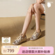73Hours小桃同款女鞋假期富人25新款芭蕾德訓(xùn)鞋女透氣運(yùn)動(dòng)休閑板鞋 灰色 38