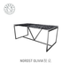 NORDST【官方正品】OLIVIA北歐天然大理石餐桌 灰雨大理石&不銹鋼銀色 180cm