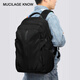 MUCILAGE KNOW雙肩包男新款商務(wù)休閑17英寸電腦包防潑水旅行背包牛津布學(xué)生書(shū)包 黑色 小號【46CM*30CM*19CM】無(wú)鞋倉