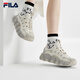 斐樂(lè )（FILA） 可頌面包鞋運動(dòng)鞋女休閑鞋老爹鞋厚底鞋子 豆腐白/燕麥色-TO 37.5