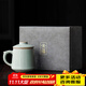 唐豐李桂蓮汝窯辦公杯可養開(kāi)片帶過(guò)濾泡茶杯茶水分離個(gè)人杯禮盒裝