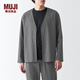 無(wú)印良品（MUJI） Walker 男式 彈力 夾克 男士外套冬季款 BIB01A3S 中灰色 L 175/100A