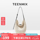 天美意（TEENMIX）女包手工編織水桶包度假大容量手提通勤斜挎單肩包520情人節(jié)禮物