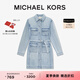 MICHAEL KORS邁克高仕 MK 女士牛仔襯衫領(lǐng)連衣裙 含牛仔腰帶 淺藍(lán)色 945 XL (6)