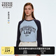 Teenie Weenie小熊長袖T恤女2025年春夏新款美式學院插肩袖上衣打底衫 淺藍色 S