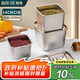 拜杰不銹鋼調(diào)味罐方形味盅調(diào)味罐豬油罐油盅家用廚房果醬盆佐料收納盒