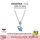 潘多拉（PANDORA）大吉象項(xiàng)鏈套裝漸變藍(lán)色玻璃吊飾幸運(yùn)象征diy串珠七夕情人節(jié)禮物 項(xiàng)鏈套裝 45CM