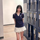 衣品元短袖女正肩polo領(lǐng)美式復(fù)古ins學(xué)院風撞色拼接顯瘦上衣t恤2025新款 藏青色 M (95-105斤)