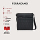 菲拉格慕（Ferragamo）男士黑色單肩包 0769480 禮物送男友