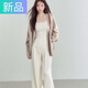 妃奧絨慵懶溫柔風(fēng)奶咖修身針織開(kāi)衫女中長(cháng)款披肩毛衣春秋薄款小個(gè)子外套 圖片色開(kāi)衫 M 【95-105斤】