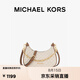 MICHAEL KORS邁克高仕 MK【七夕禮物】Cora 女士中號(hào)鏈條單肩包 香草白/橡果棕 150 中號(hào)