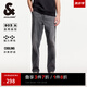 杰克·瓊斯（JACK&JONES）25年男裝夏季903直筒牛仔褲男黑灰色彈力涼感寬松潮流褲子品牌 A16灰牛仔 寬松直筒，卡碼拍小 31 175 W31/L30