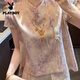 花花公子（PLAYBOY）新款襯衫新中式提花女裝真絲夏季溫婉旗袍中國(guó)風(fēng)上衣女短款現(xiàn)貨 淺紫色 M 80-110