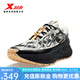 特步（XTEP）【門店同款】風火28代MAX跑鞋男秋冬新款保暖越野跑步運動鞋 黑/余白灰 42