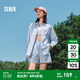 森馬（Semir）【休閑套裝】襯衫女中長款襯衫A字短褲24新款寬松休閑出街兩件套 藍色調00388 S