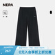 NEPA耐葩2024年春夏新品戶(hù)外女士褲子涼爽彈力休閑闊腿褲7K46323 黑色C01 170 75A（075）