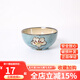 玉泉 韓式手繪碗碟米飯碗單個(gè)大面碗陶瓷餐具家用 韓式4.8英寸碗淺湖藍