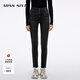 MISS SIXTY2025冬季新款含羊絨牛仔褲女三環(huán)高腰顯瘦緊身鉛筆褲 黑灰 29