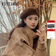 VISTIMAC貝雷帽女2025秋冬款保暖羊毛呢英倫復古蓓蕾帽法式優(yōu)雅文藝畫(huà)家帽 咖啡色秋冬款