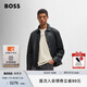 BOSS 男士皮革常規(guī)版型夾克 001-黑色 L (50)