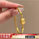 可穎helloKitty貓黃金半鐲半手鏈999足金包銀手鐲水貝送女友手串禮物 KT貓半手鐲-總重約8克 金約2.5克