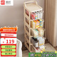 順優(yōu)小推車(chē)置物架零食嬰兒用品收納抽屜式可移動(dòng) 五層 奶油白SY-154