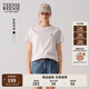 Teenie Weenie小熊短袖T恤女2025年春夏新款基礎(chǔ)時(shí)尚易搭刺繡圓領(lǐng)T恤上衣女 象牙白 M 165