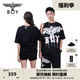BOY LONDON【朋克涂鴉】情侶款老鷹朋克涂鴉寬松潮流T恤N01902 黑色 XS