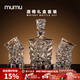 MUMU歐式高檔輕奢威士忌洋酒杯套裝禮盒冰裂酒樽高端大氣禮物喬遷禮品 冰裂套裝【6個(gè)杯+1個(gè)酒樽+禮盒】