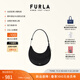 芙拉（FURLA）【同價(jià)11.11】DELIZIA牛皮迷你女士單肩包腋下包月牙包時(shí)髦高級感 黑色