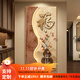 喜進(jìn)門(mén)百福圖入戶(hù)玄關(guān)裝飾畫(huà)水培綠植走廊過(guò)道福字掛畫(huà)新中式高級感壁畫(huà) A款+FZH04+FZH30-百福圖 40*80cm-花瓶20 立體精雕砂巖畫(huà)+置物架+水培花瓶 普通不發(fā)光（立體砂巖肌理畫(huà)）