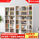 鋼信玻璃門書柜推拉門展示柜客廳書房置物收納柜帶鎖防塵移門鋼制書架