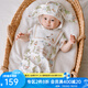 OAK FAMILY新生嬰兒滿月連體衣夏季薄款短袖純棉哈衣男女寶寶爬服 兔子莊園 不含帽子 90cm （建議1~2歲 78~90cm）