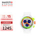 斯沃琪（Swatch）瑞士手表 BIG BOLD系列 霓虹果凍 七夕禮物時(shí)尚石英表SB02K100