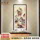 尚得堂手繪國畫山水畫客廳裝飾畫豎版玄關(guān)裝飾畫祥瑞聚福字畫 沙比利實(shí)木框-圓角棕色-發(fā)順豐 裝裱65*125