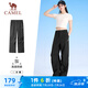 駱駝（CAMEL）速干傘兵工裝褲女冰感防曬旅行休閑長(zhǎng)褲 J25BR1L7050 幻影黑 L