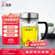 希諾（HEENOOR）抗菌玻璃杯雙層高檔辦公水杯男2025新款帶手柄泡茶杯子XN-9321KT