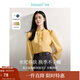 茵曼（INMAN）氨基酸美膚法式通勤荷葉邊襯衫2025春秋季女裝新款立領(lǐng)顯瘦長(cháng)袖 玳瑁黃 M