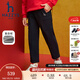 哈吉斯（HAZZYS）品牌童裝男童長(zhǎng)褲冬季新款舒適彈力防風(fēng)保暖百搭加絨針織長(zhǎng)褲 藏藍(lán) 155cm