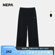 NEPA耐葩2024春夏新品戶外女士運(yùn)動(dòng)休閑褲舒適闊腿衛(wèi)褲長(zhǎng)褲7K21663 黑色C01 165/68A(070)