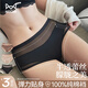 貓人【性感純欲】25年新品女士?jì)妊澟兠?00%棉抑菌襠網(wǎng)紗三角褲女