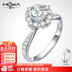 摩卡美鉆河南人工培育鉆石戒指星辰手捧花求婚鉆戒1克拉鉑金18k金鉑金禮物 鉑金培育鉆D色VVS/3EX/IGI證書(shū) 1克拉
