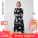 朗姿【Basic衣櫥】小香風(fēng)法式赫本風(fēng)波點(diǎn)裙子女夏新款連衣裙 本白色 L