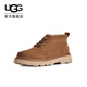 UGG秋季新款男士舒適時(shí)尚低跟系帶圓頭短筒靴子休閑短靴 1171113 CHE | 栗色 44