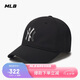 MLB男女棒球帽 情侶軟頂鴨舌帽 簡約百搭遮陽帽3ACPA024N-50BKS-F