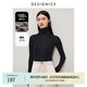 迪賽尼斯（DESIGNICE）冬季新款修身正肩內(nèi)搭羊毛衫軟糯通勤高領(lǐng)長袖毛衣女 黑色 S