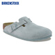 BIRKENSTOCK德國進(jìn)口新品男女款鼠尾草綠牛皮絨面革Boston包頭拖鞋 鼠尾草綠窄版1029214 38