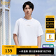 卡賓（CABBEEN）涼感印花短袖T恤男士夏季寬松透氣冰絲上衣休閑簡約圓領(lǐng)t恤男 漂白色02 XL (180) 52